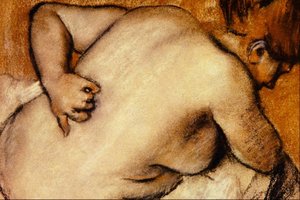 Nudo che si gratta la schiena